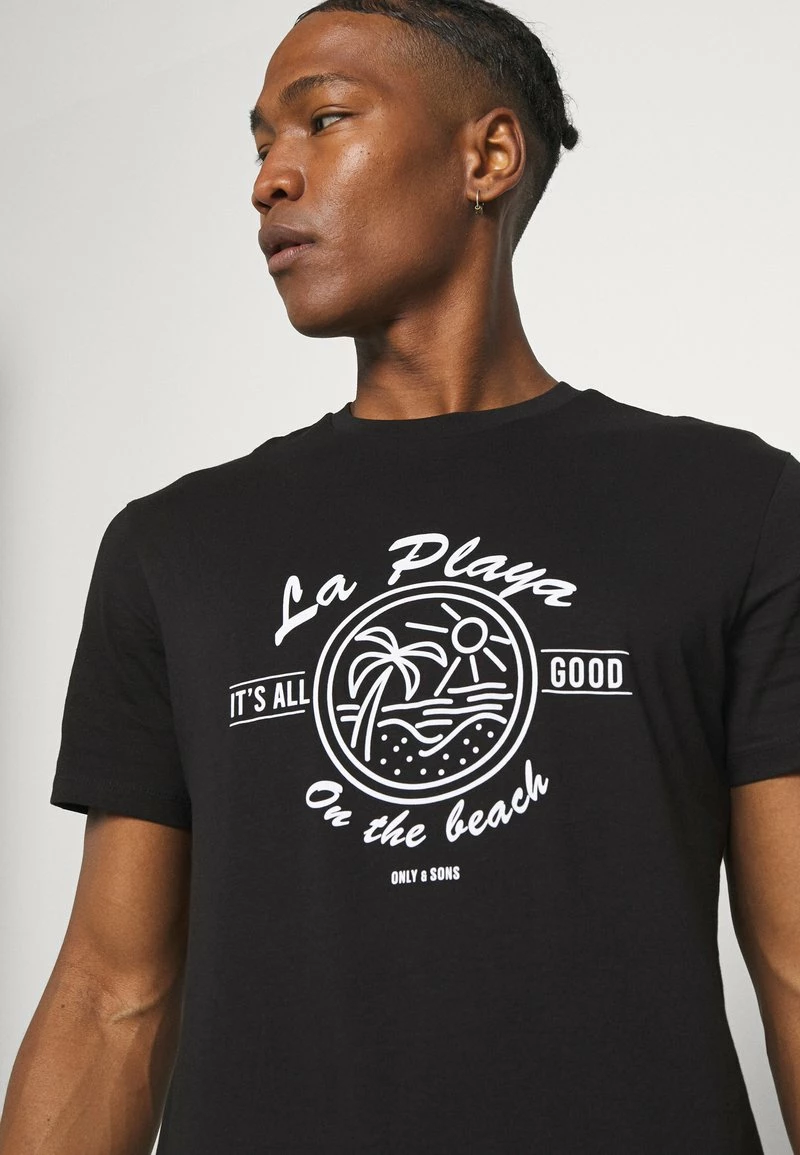 Only & Sons Herren ONSPINE LIFE TEE - T-Shirt Print - Black 5 Only & Sons Herren ONSPINE LIFE TEE - T-Shirt Print - Black – Bild 5