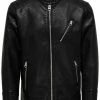 Only & Sons Herren Kunstlederjacke - Black