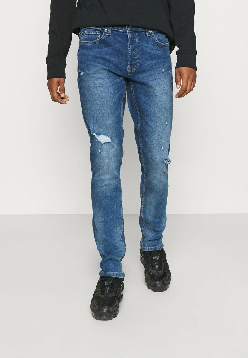 Only & Sons Herren ONSLOOM LIFE DAMAG - Jeans Slim Fit - Blue Denim 1 Only & Sons Herren ONSLOOM LIFE DAMAG - Jeans Slim Fit - Blue Denim