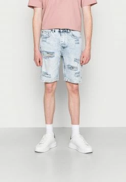 Only & Sons Herren ONSAVI DAMAGE - Jeans Shorts - Blue Denim