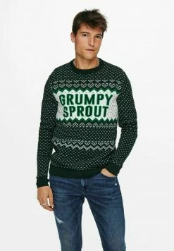 Only & Sons Herren ONSX MAS GRUMPY BEER - Strickpullover - Pine Grove