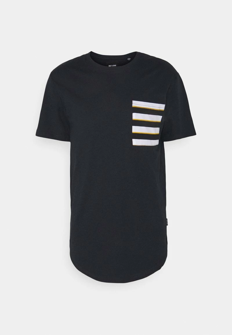 Only & Sons Herren ONSVANE LIFE LONGY POCKET TEE - T-Shirt Print - Dark Navy 5 Only & Sons Herren ONSVANE LIFE LONGY POCKET TEE - T-Shirt Print - Dark Navy – Bild 5