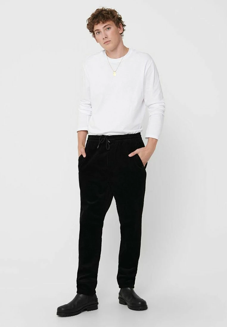 Only & Sons Herren Stoffhose - Black 2 Only & Sons Herren Stoffhose - Black – Bild 2