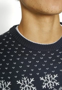 Only & Sons Herren CREW JAQUARD - Strickpullover - Dark Navy -Only & Sons Geschäft 469c7cc75cba47f29f14ed0d5b0b7906