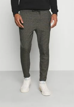 Only & Sons Herren ONSLINUS CROP CHECK PANTS - Stoffhose - Grey Melange