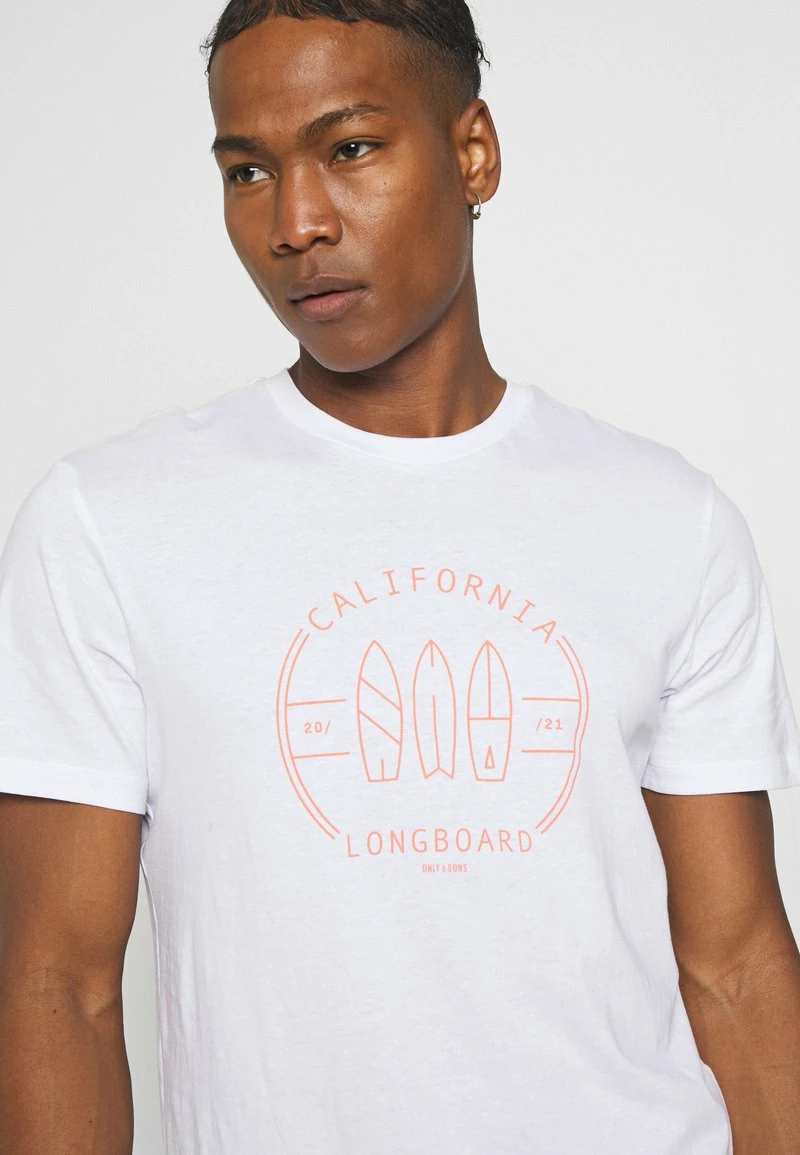 Only & Sons Herren ONSPINE LIFE TEE - T-Shirt Print - White 5 Only & Sons Herren ONSPINE LIFE TEE - T-Shirt Print - White – Bild 5