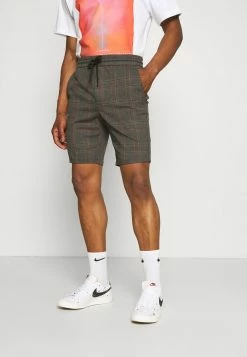 Only & Sons ONSLINUS CHECK - Shorts - Dark Grey Melange | Herren
