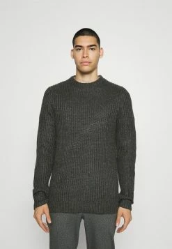 Only & Sons ONSNAZLO CREW NECK - Strickpullover - Dark Grey Melange | Herren