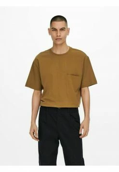 Only & Sons Herren RELAXED FIT - T-Shirt Basic - Rubber