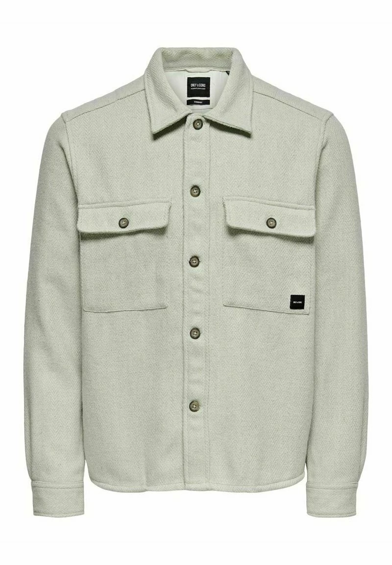 Only & Sons Herren HEMD WOLL - Übergangsjacke - Pelican 6 Only & Sons Herren HEMD WOLL - Übergangsjacke - Pelican – Bild 6