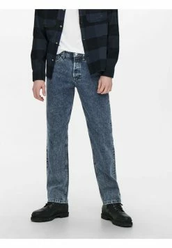 Only & Sons Herren STONED WASHED - Jeans Straight Leg - Blau