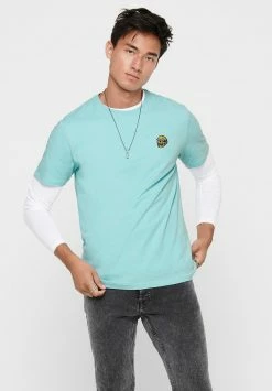 Only & Sons Herren T-Shirt Print - Aquatic