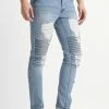 Only & Sons Herren ONSSPUN BIKER - Jeans Tapered Fit - Blue Denim