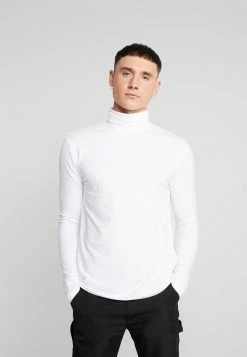Only & Sons Herren ONSMICHAN SLIM ROLLNECK TEE - Langarmshirt - White
