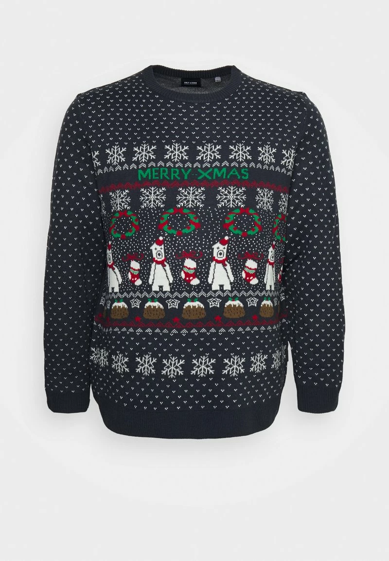 Only & Sons Herren ONSXMAS CREW - Strickpullover - Dark Navy 4 Only & Sons Herren ONSXMAS CREW - Strickpullover - Dark Navy – Bild 4