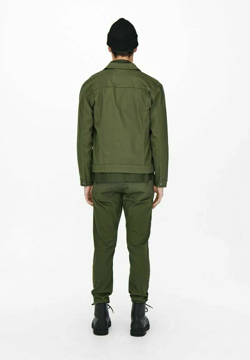 Only & Sons Jeansjacke - Olive Night | Herren 3 Only & Sons Jeansjacke - Olive Night | Herren – Bild 3