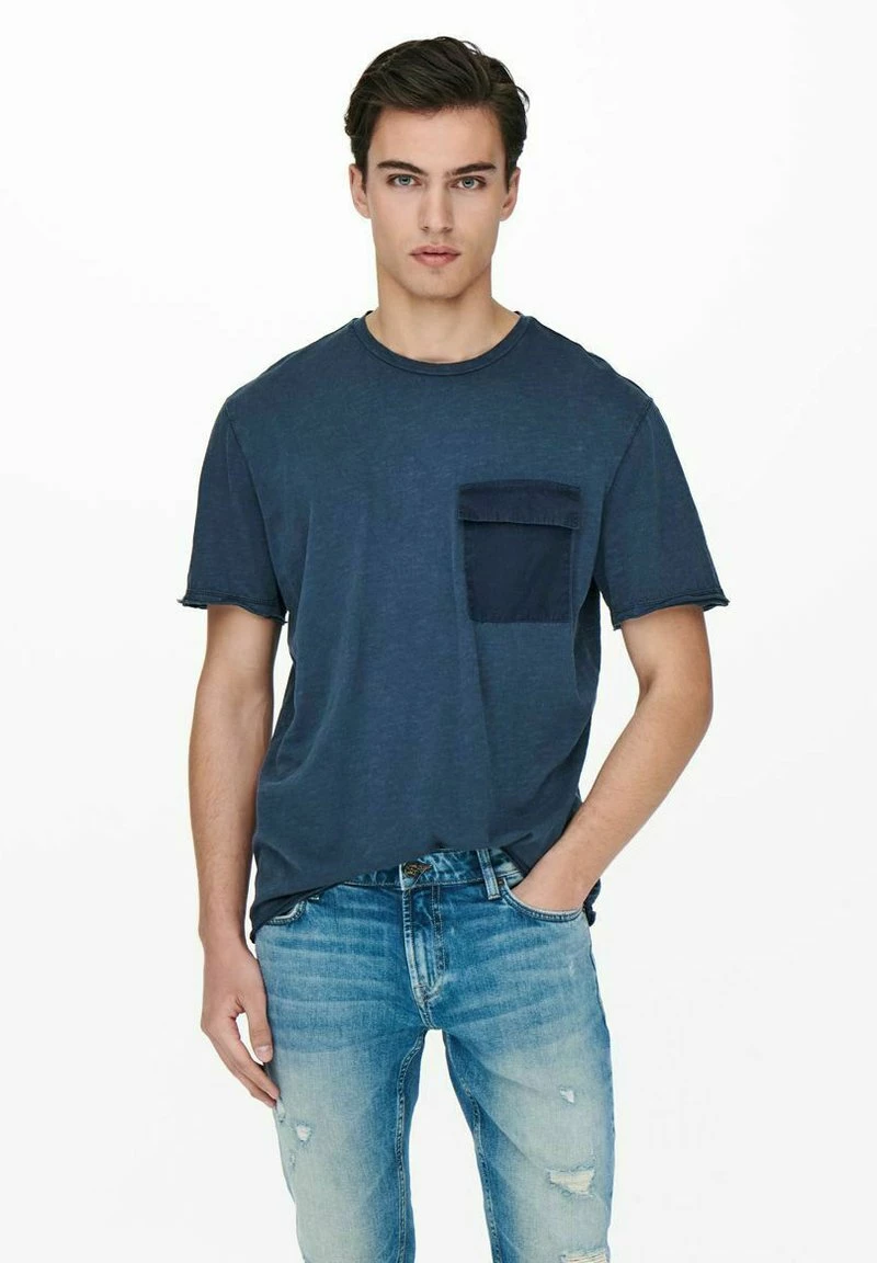 Only & Sons Herren T-Shirt Print - Moonlit Ocean 1 Only & Sons Herren T-Shirt Print - Moonlit Ocean