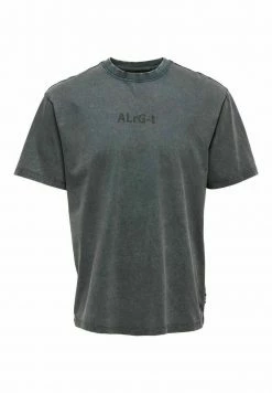 Only & Sons T-Shirt Print - Grey Pinstripe | Herren