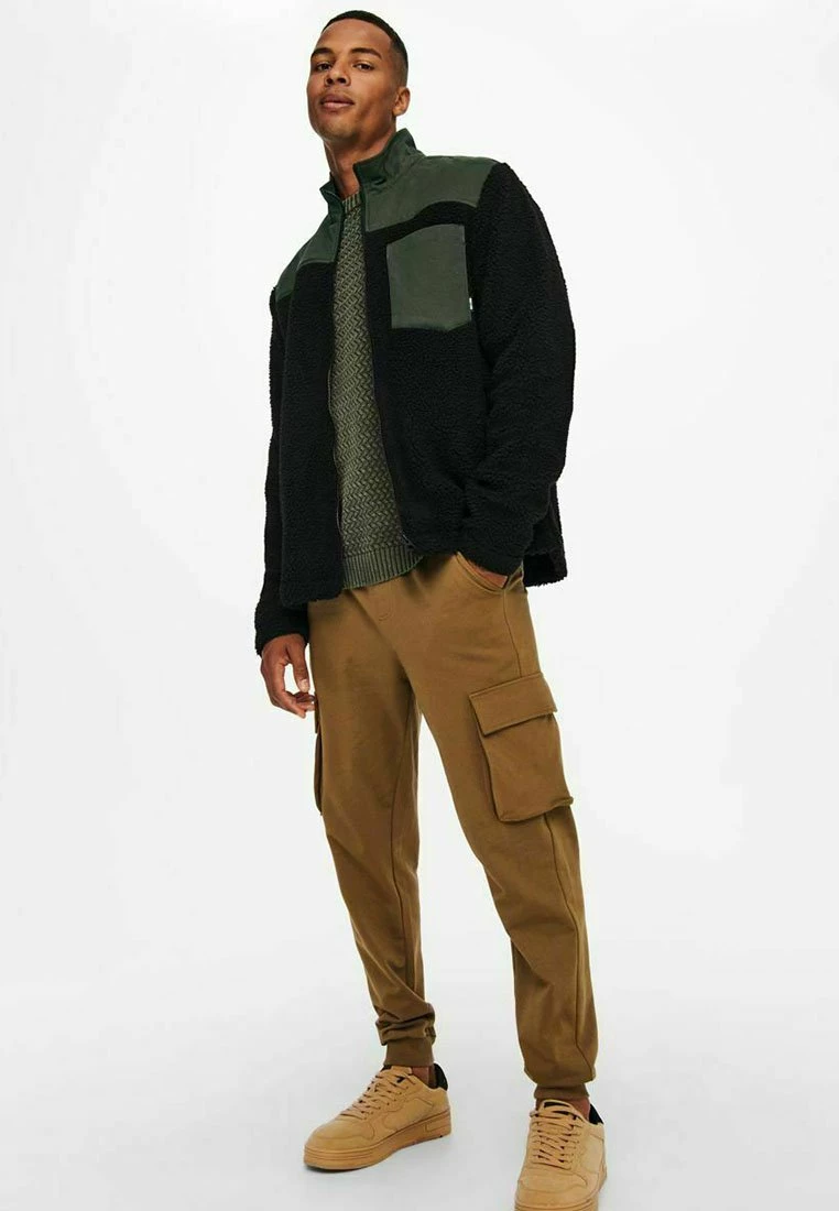 Only & Sons Herren SHERPA - Fleecejacke - Black 5 Only & Sons Herren SHERPA - Fleecejacke - Black – Bild 5