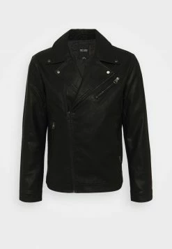 Only & Sons ONSAKSEL BIKER JACKET - Kunstlederjacke - Black | Herren -Only & Sons Geschäft 6a271ca58f9641f992626ee9ffb56b06