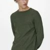 Only & Sons Herren ONSDEXTOR WASH RAGLAN - Strickpullover - Olive Night