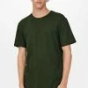 Only & Sons Herren KURZARM ONSMATT - T-Shirt Basic - Khaki