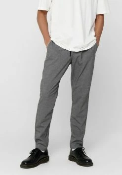 Only & Sons Herren KLASSISCHE - Stoffhose - Light Grey Melange