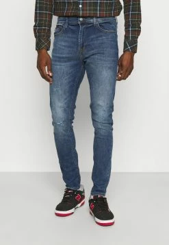 Only & Sons ONSDRAPER CARROT DAMAGE - Jeans Slim Fit - Blue Denim | Herren