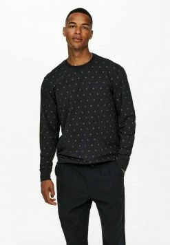 Only & Sons Herren ONSKENNETH LIFE AOP SWEAT NF - Sweatshirt - Dark Navy