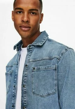 Only & Sons Langarmshirt - Blue Denim | Herren -Only & Sons Geschäft 741477699c554944862ff7722ac97a39