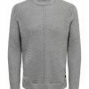 Only & Sons STRUKTUR - Strickpullover - Dark Grey Melange | Herren