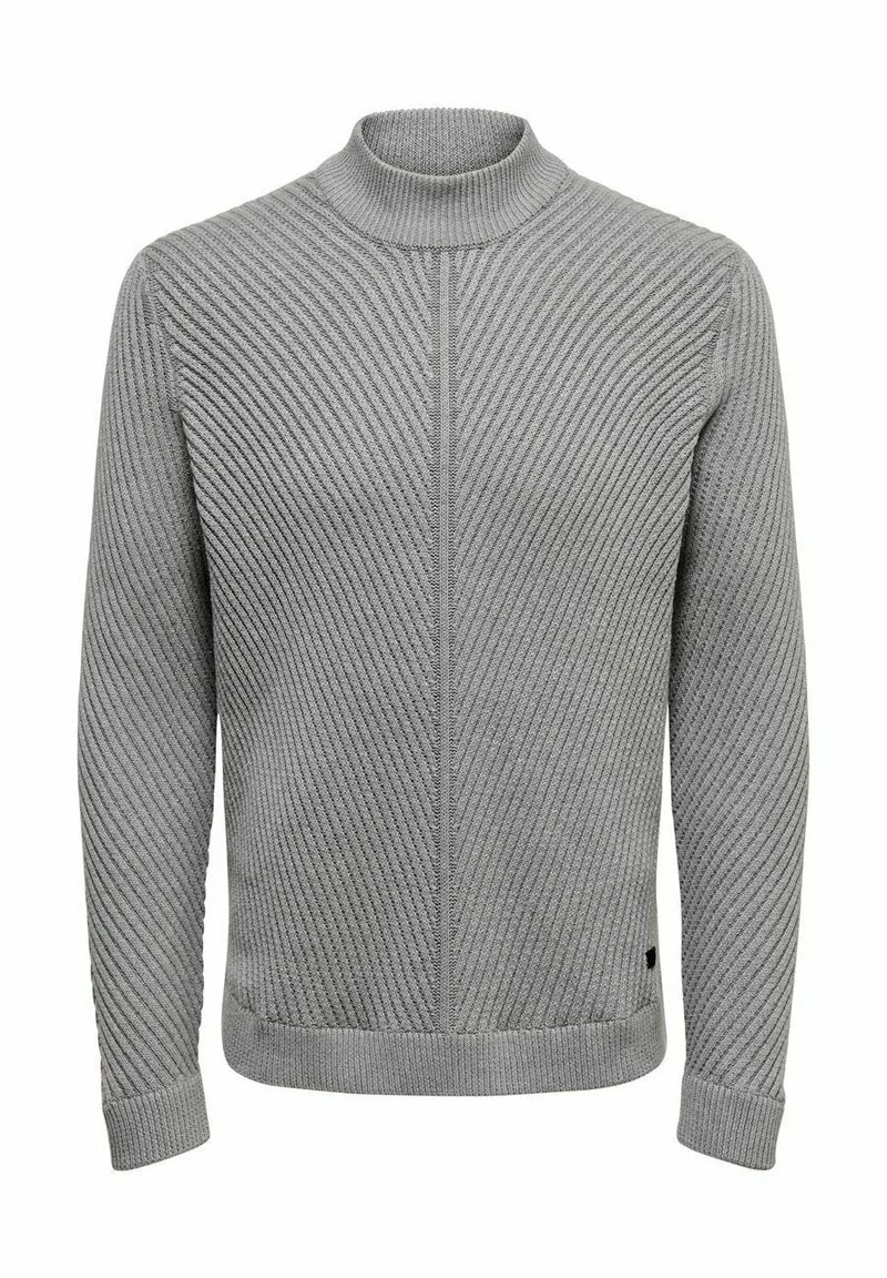 Only & Sons STRUKTUR - Strickpullover - Dark Grey Melange | Herren 1 Only & Sons STRUKTUR - Strickpullover - Dark Grey Melange | Herren