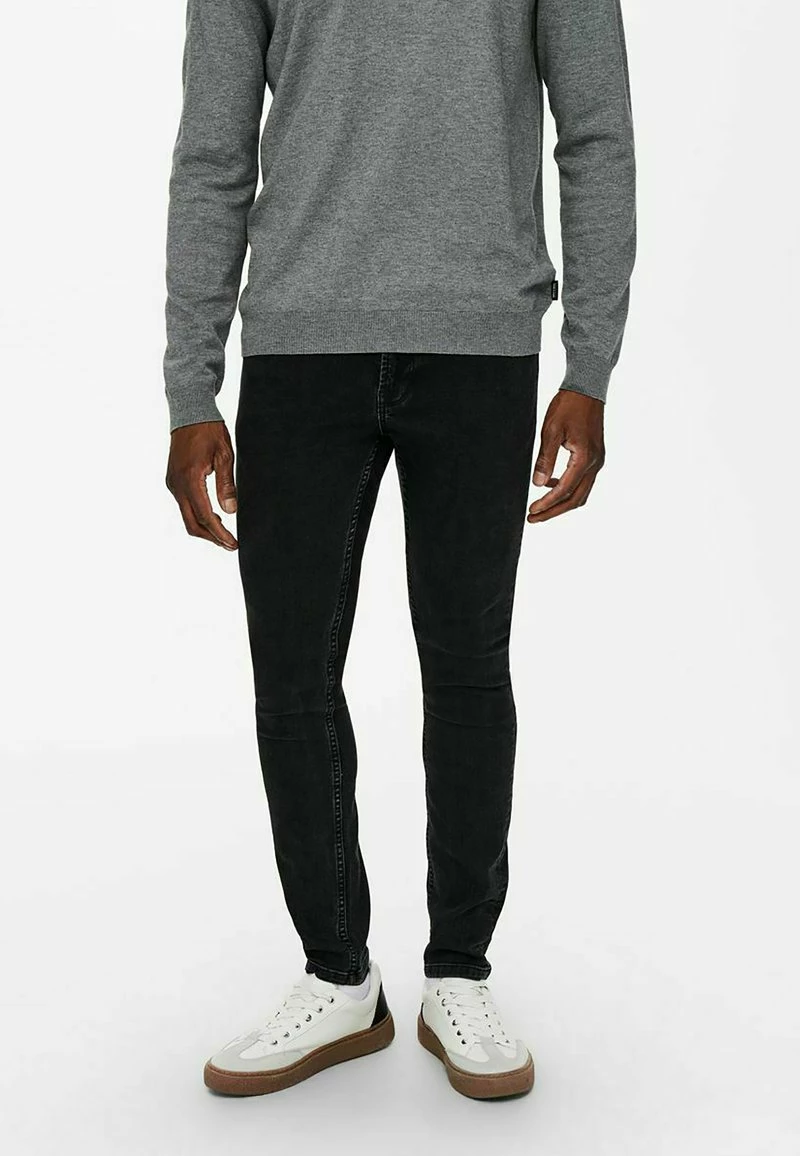 Only & Sons Herren SKINNY FIT ONSWARP LIFE - Jeans Skinny Fit - Black Denim 1 Only & Sons Herren SKINNY FIT ONSWARP LIFE - Jeans Skinny Fit - Black Denim