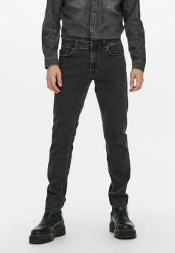 Only & Sons Herren REGULAR FIT STRAIGHT STRETCH ONSWEFT - Jeans Slim Fit - Schwarz