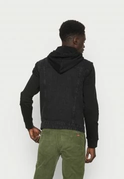 Only & Sons Herren ONSCOIN HOOD TRUCKER - Jeansjacke - Black Denim -Only & Sons Geschäft 7917bc8e4d6e4804abf8edc9feec57c9