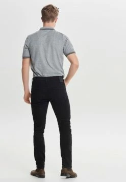 Only & Sons Herren LOOM - Jeans Slim Fit - Black Denim -Only & Sons Geschäft 7be76aafbdf24b5889963fe9ca34df9d