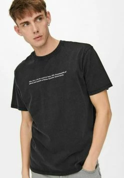 Only & Sons Herren T-Shirt Print - Black -Only & Sons Geschäft 7ca5983db98445ab9cf9b4ca5ecfd744