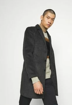 Only & Sons Herren Klassischer Mantel - Dark Grey Melange -Only & Sons Geschäft 7cba33d5424a418db46fbc25149fdf13