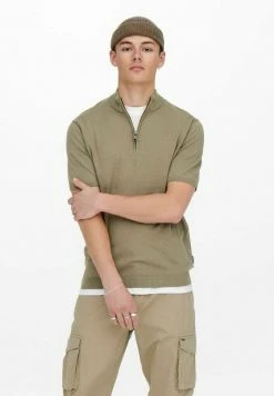 Only & Sons Herren T-Shirt Print - Chinchilla