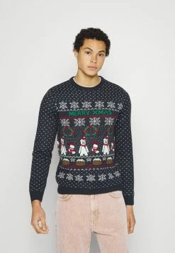 Only & Sons Herren CREW JAQUARD - Strickpullover - Dark Navy