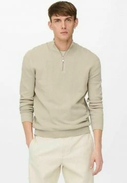 Only & Sons Herren Strickpullover - Beige