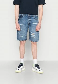 Only & Sons Herren ONSAVI DAMAGE - Jeans Shorts - Blue Denim