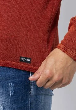 Only & Sons Herren Sweatshirt - Red -Only & Sons Geschäft 817231307e9d4d66a2f52586d03491d3