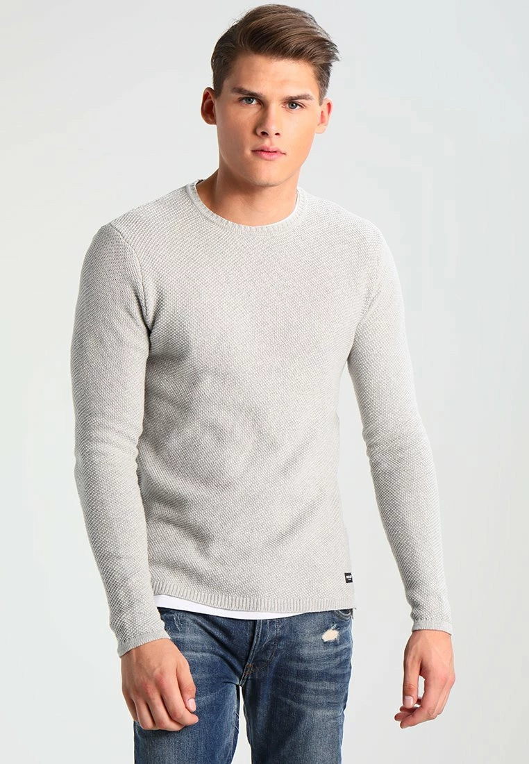 Only & Sons ONSDAN STRUCTURE CREW NECK - Strickpullover - Light Grey Melange | Herren 1 Only & Sons ONSDAN STRUCTURE CREW NECK - Strickpullover - Light Grey Melange | Herren