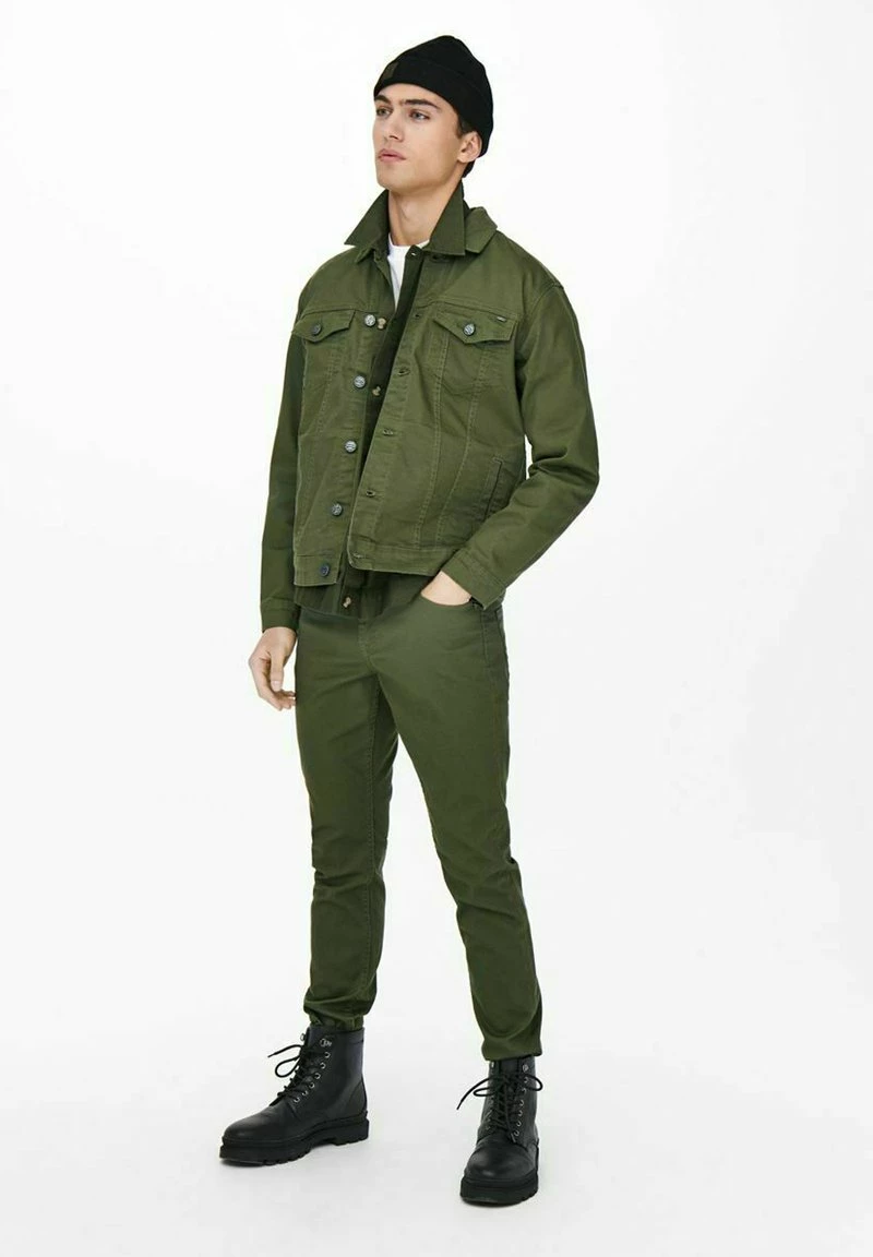 Only & Sons Jeansjacke - Olive Night | Herren 4 Only & Sons Jeansjacke - Olive Night | Herren – Bild 4