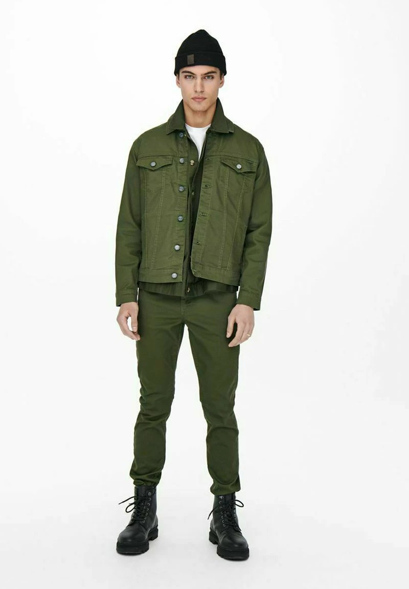 Only & Sons Jeansjacke - Olive Night | Herren 2 Only & Sons Jeansjacke - Olive Night | Herren – Bild 2