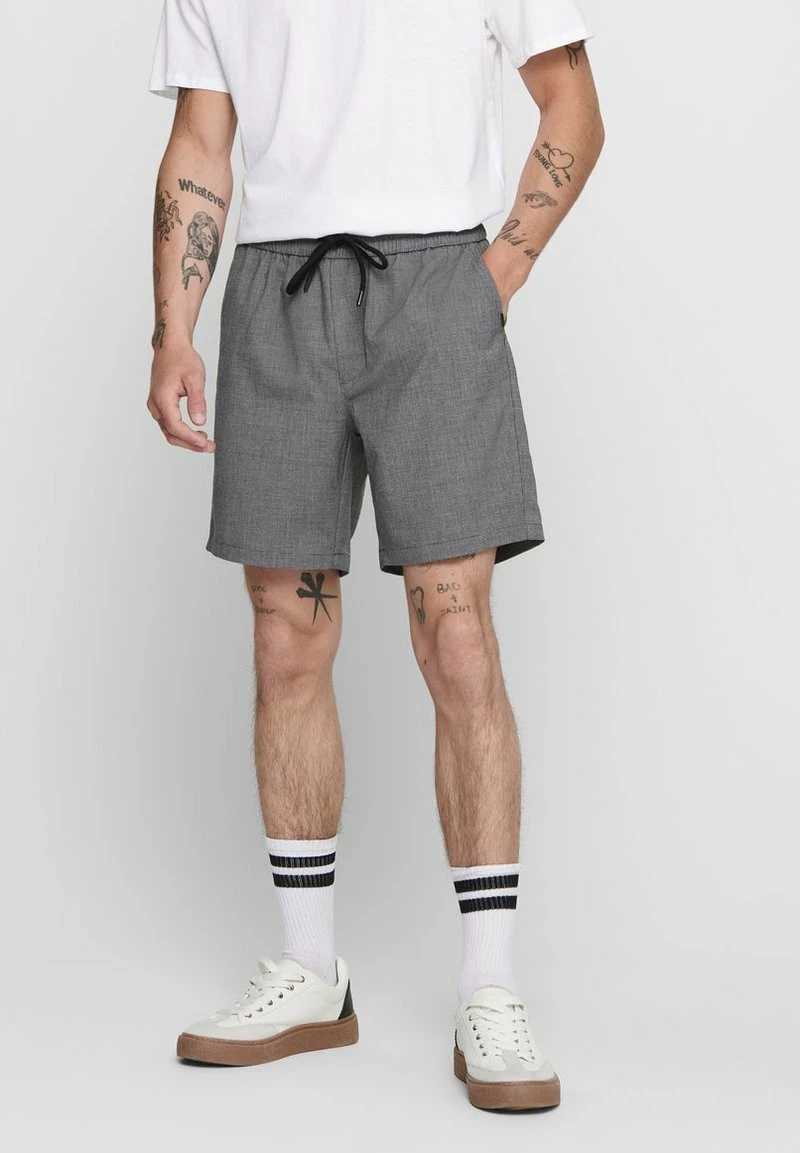 Only & Sons Herren Shorts - Light Grey Melange 1 Only & Sons Herren Shorts - Light Grey Melange