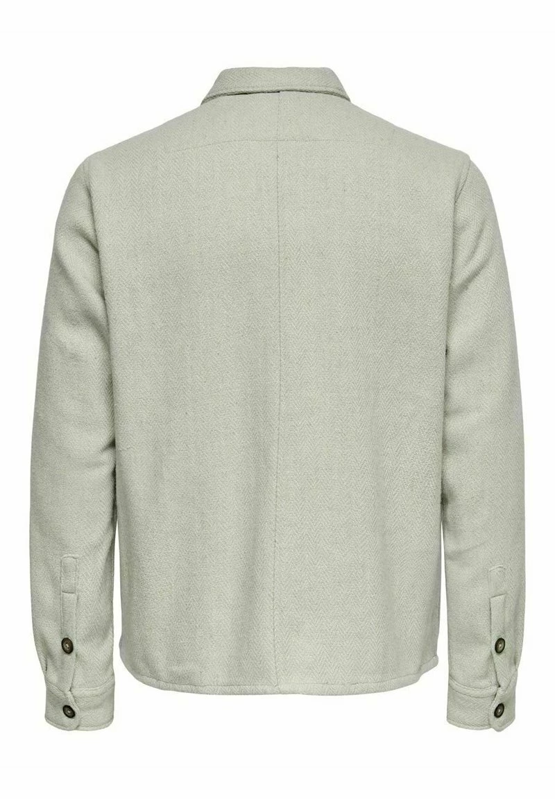 Only & Sons Herren HEMD WOLL - Übergangsjacke - Pelican 7 Only & Sons Herren HEMD WOLL - Übergangsjacke - Pelican – Bild 7