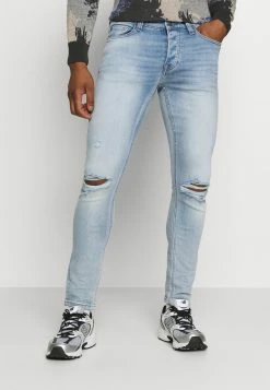 Only & Sons ONSLOOM LIFE SLIM DESTROY - Jeans Slim Fit - Blue Denim | Herren