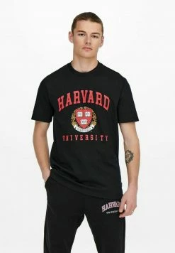 Only & Sons Herren HARVARD - T-Shirt Print - Black